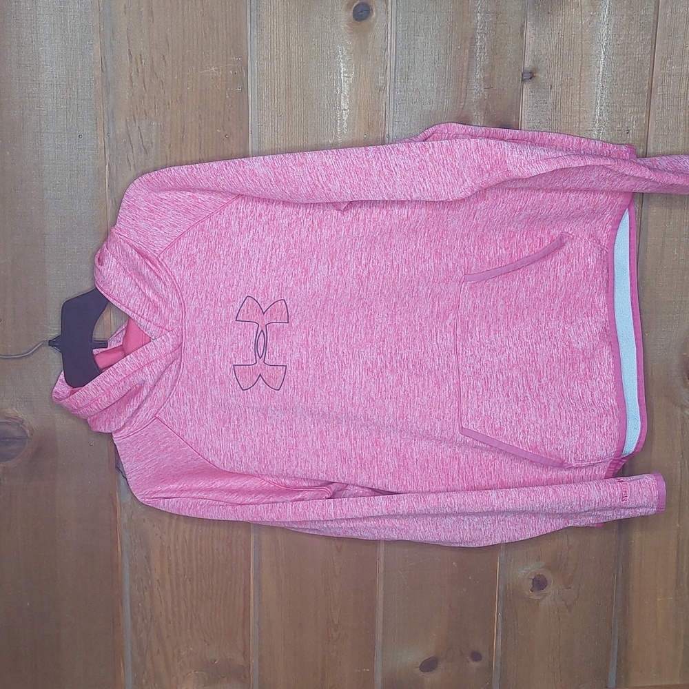Under Armour Pink Heathered Hoodie Sweatshirt